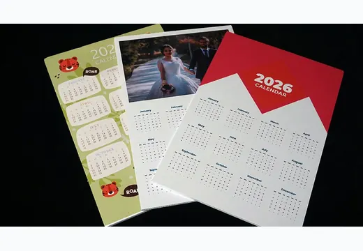 Calendar Printing UV printing sample